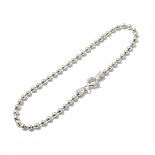 Top Zincir Bileklik 925 Ayar Gümüş