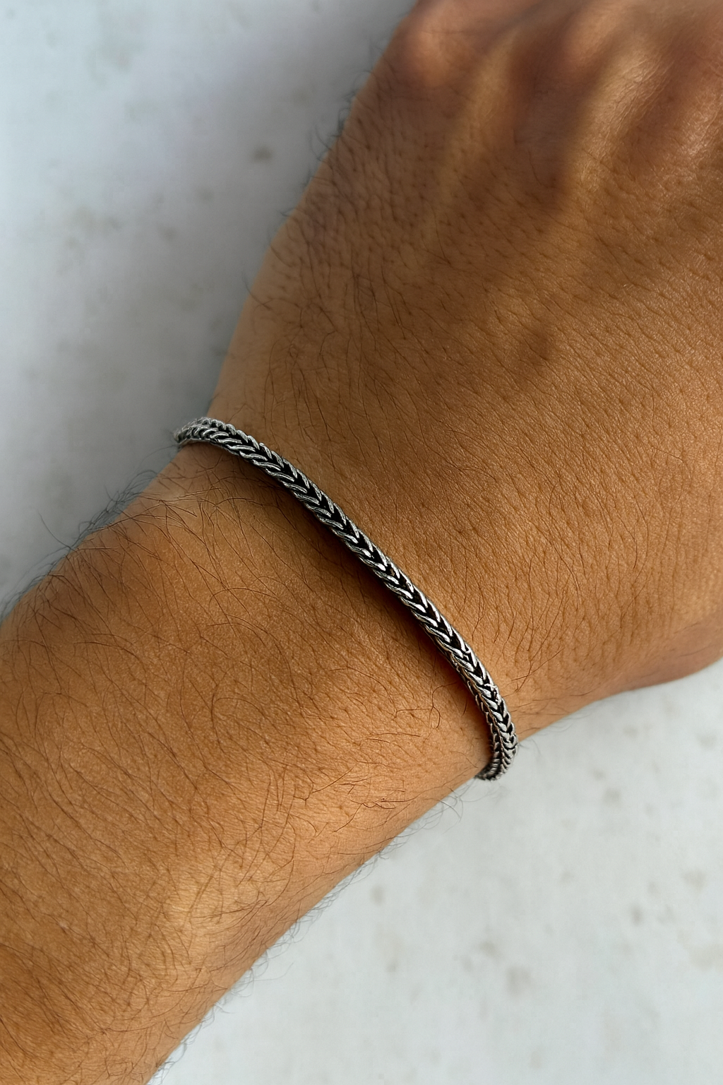 Tilki Kuyruğu Zincir Bileklik 925 Ayar Gümüş