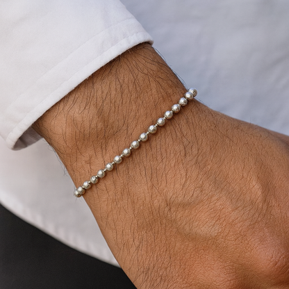 Top Zincir Bileklik 925 Ayar Gümüş