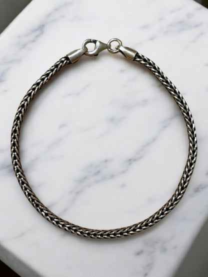 Tilki Kuyruğu Zincir Bileklik 925 Ayar Gümüş